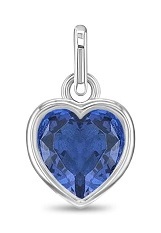 stunning sterling silver heart love September birthstone baby charm